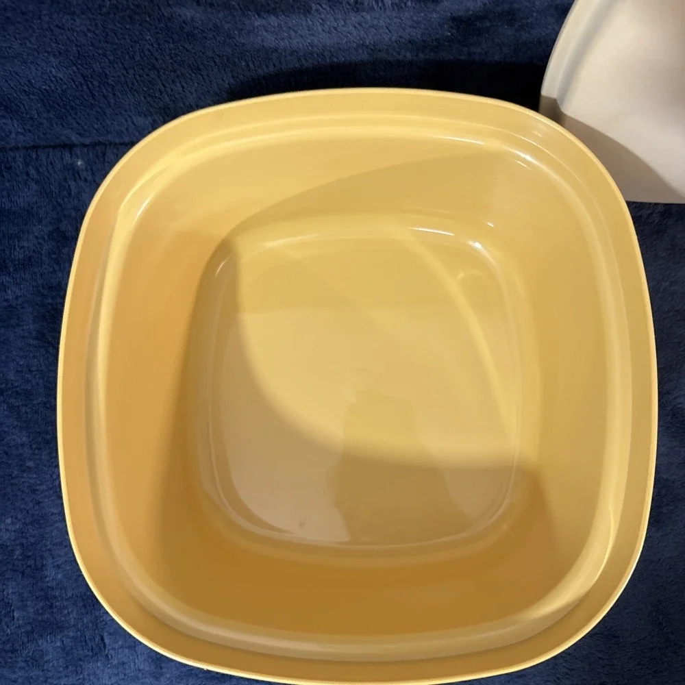 Vintage Tupperware Steam N Store Steamer 888-10 Strainer w/ Lid Harvest Gold